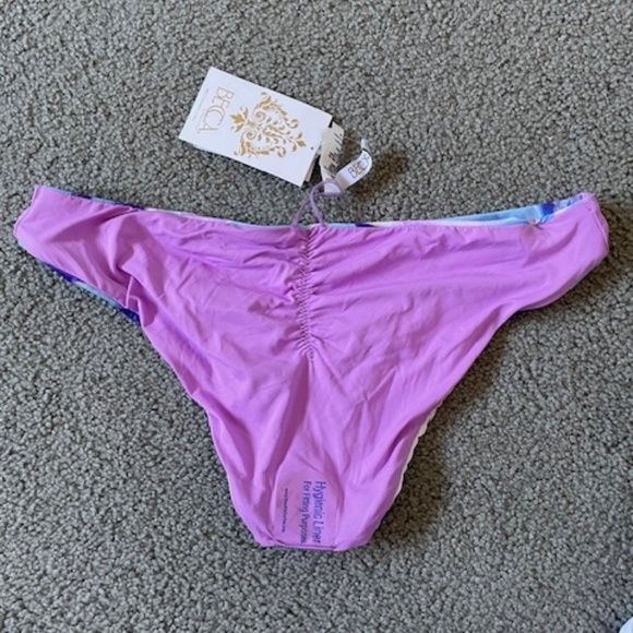 NWT! BECCA Reversible Bikini Bottoms Virtue Blue Agate Size M - Picture 5 of 6